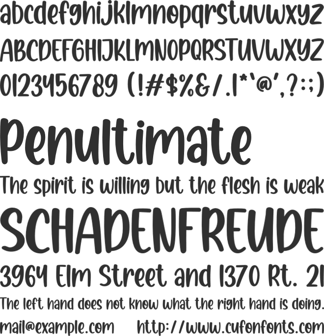 Magic Snowy font preview