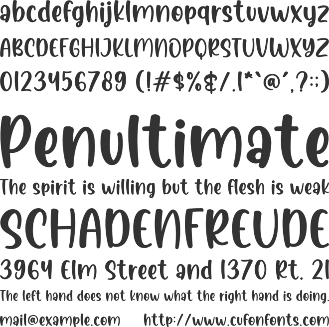 Surprise font preview