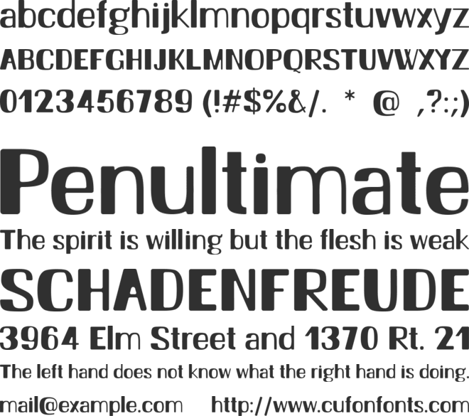 Rounded Bar font preview