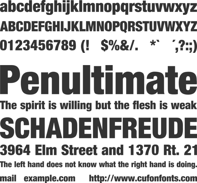 Harvest font preview