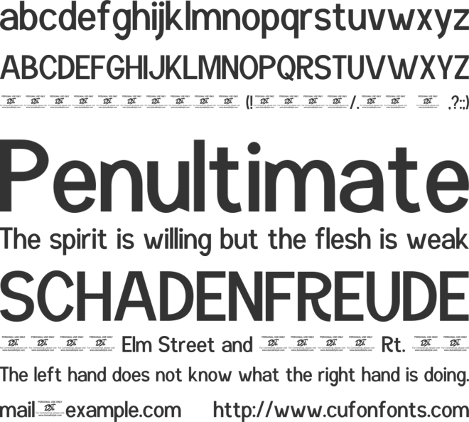 Menta Sans font preview