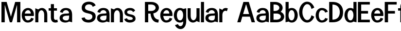 Menta Sans Regular font