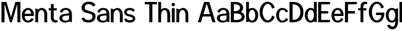 Menta Sans Thin font