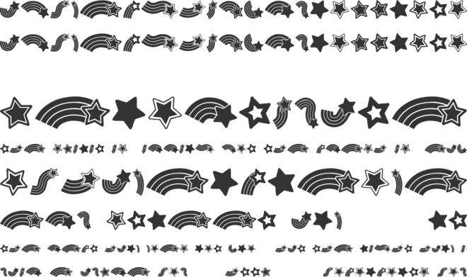 Rainbow Stars font preview