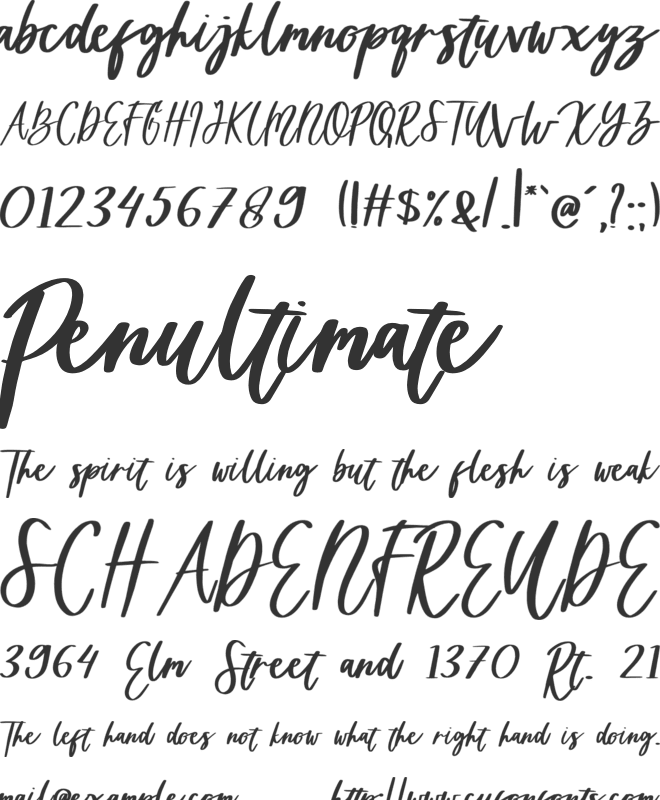 Sweet Exprience font preview