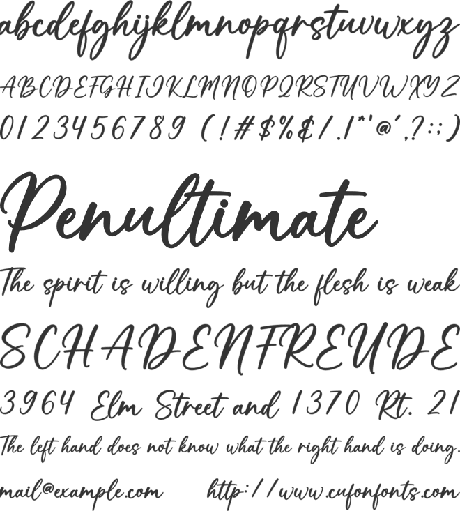 Manuela font preview