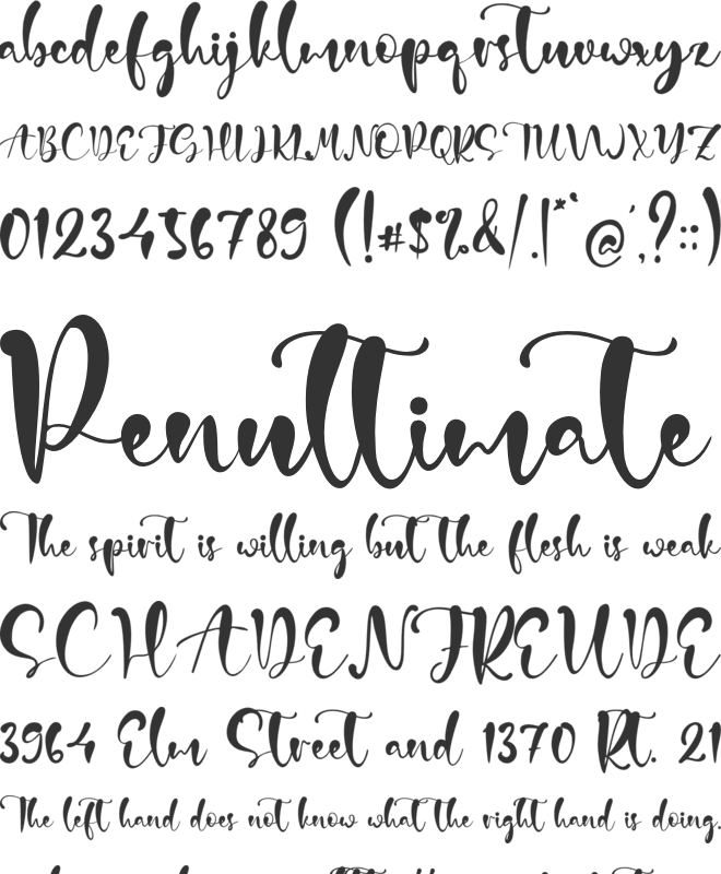 Garlando font preview