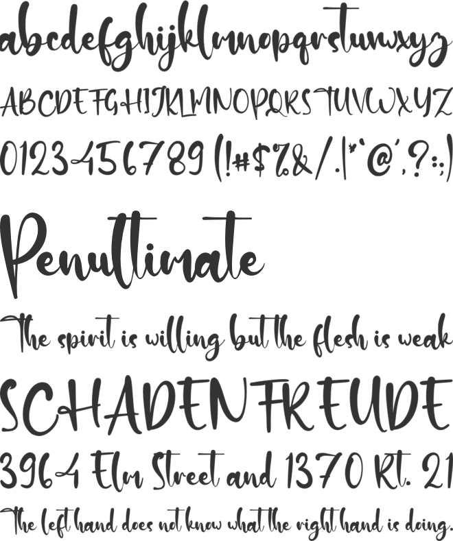 Santa Deer font preview