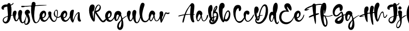 Justeven Regular font