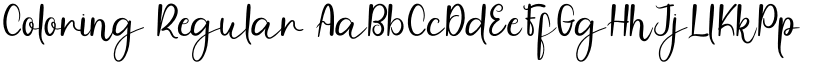 Coloring Regular font