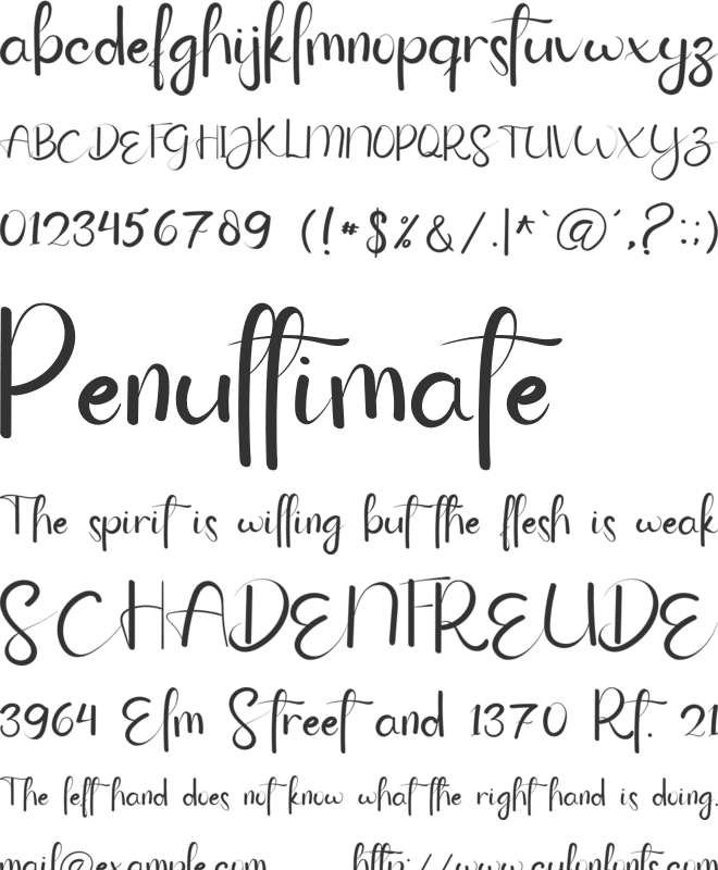 Handmade Farmhouse font preview