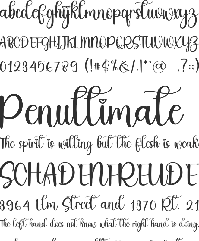 Sweethappy font preview