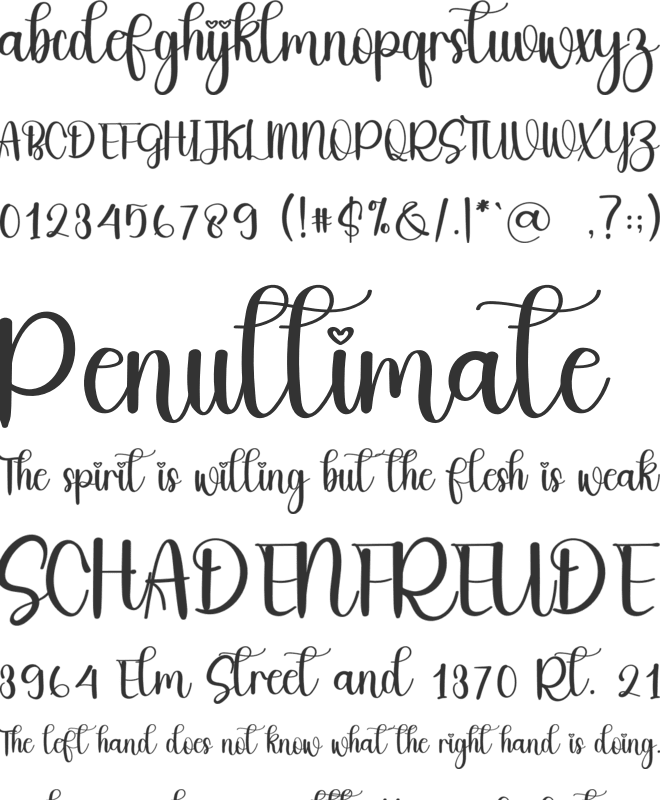 Sweethappy font preview