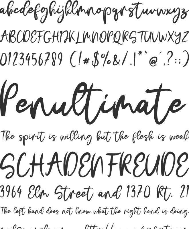 Christmas Booster font preview
