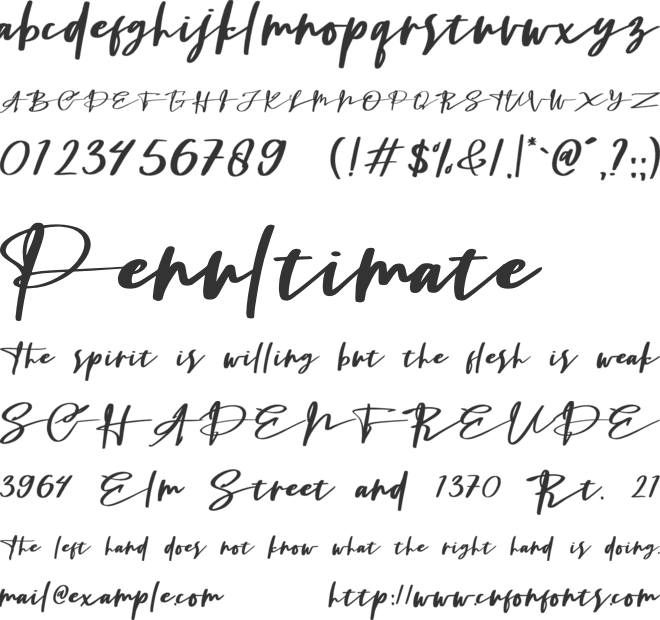 Bastia Salita font preview