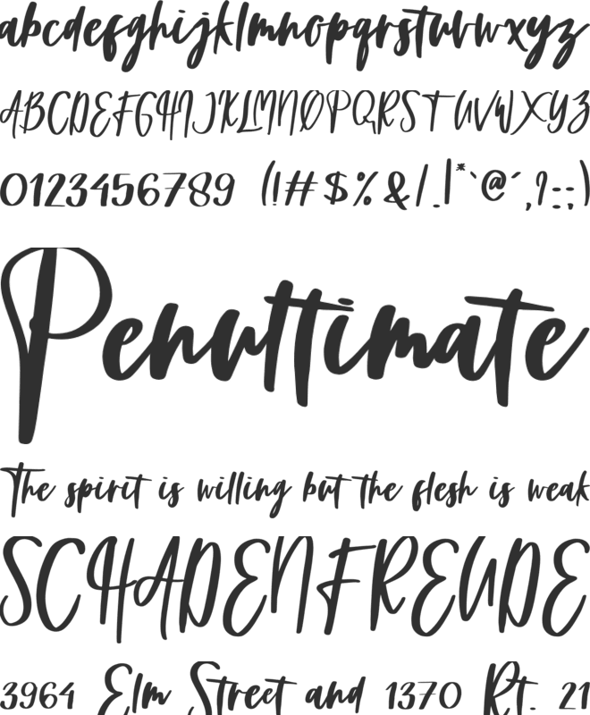 Tooth Bunny font preview