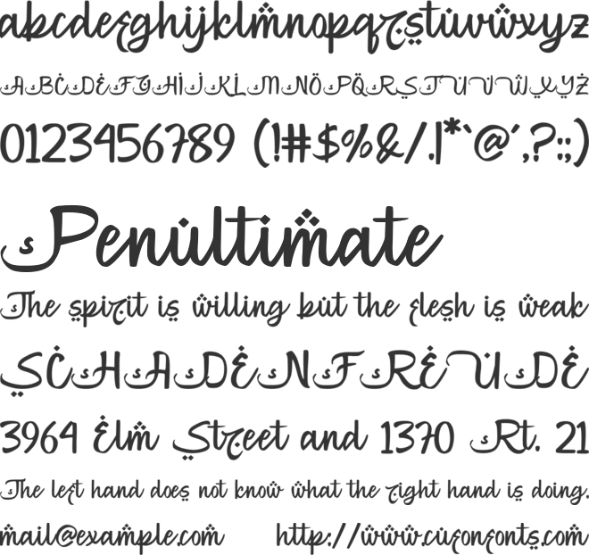 Sarpin Karomah font preview