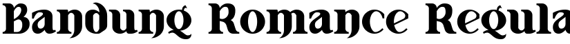 Bandung Romance Regular font