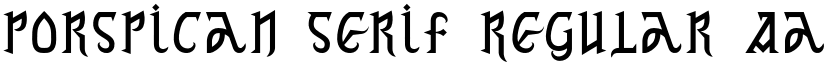 Porspican Serif font download