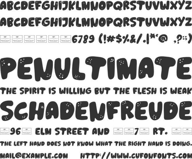 Carrots font preview