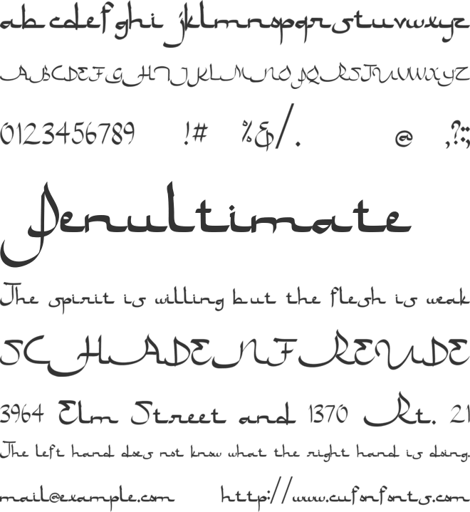 Bulan Ramadhan font preview