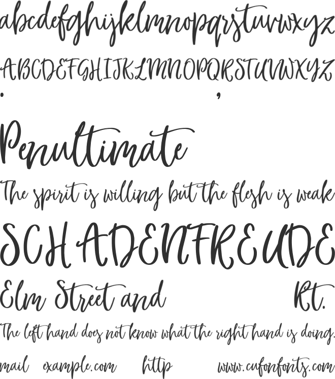 The Grache font preview