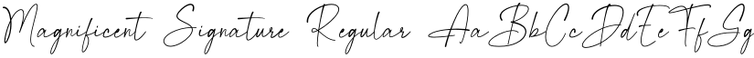 Magnificent Signature Regular font