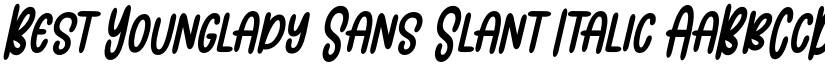 Best Younglady Sans Slant Italic font