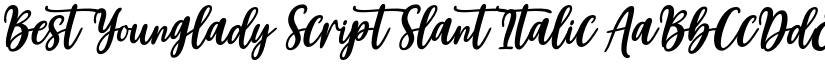 Best Younglady Script Slant Italic font