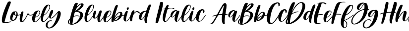 Lovely Bluebird Italic font