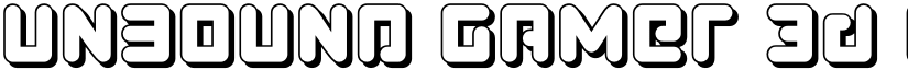 Unbound Gamer 3D Regular font
