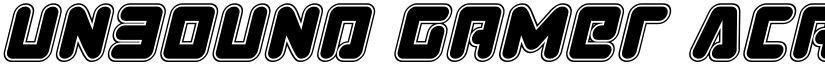 Unbound Gamer Academy Italic Italic font