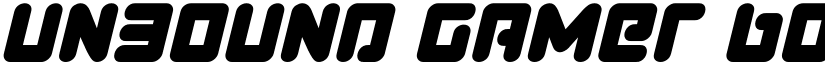 Unbound Gamer Bold Italic Bold Italic font