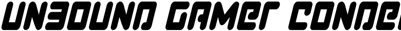 Unbound Gamer Condensed Italic Condensed Italic font