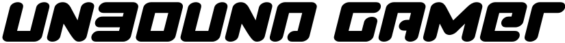 Unbound Gamer Expanded Italic Expanded Italic font