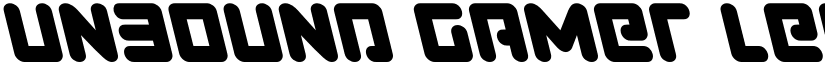 Unbound Gamer Leftalic Italic font