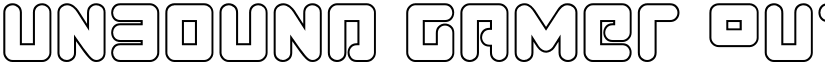 Unbound Gamer Outline Outline font
