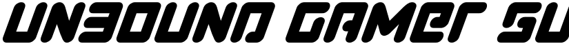 Unbound Gamer Super-Italic Italic font
