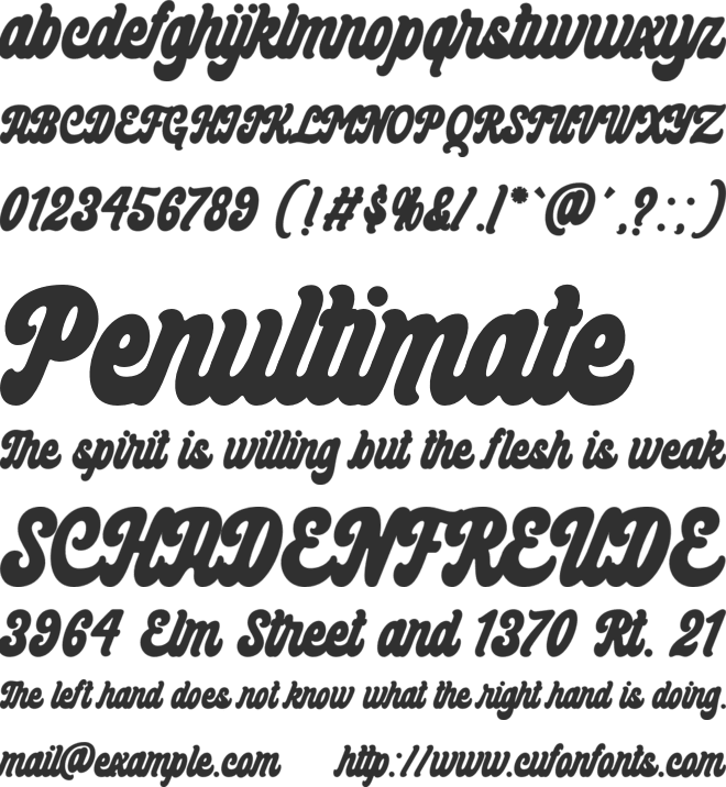 The Crusthed font preview