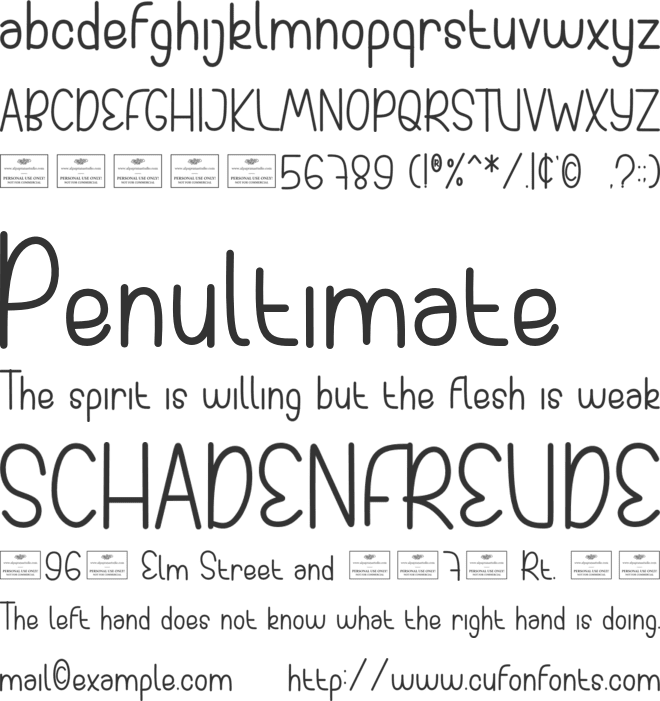 Pinky Notes font preview