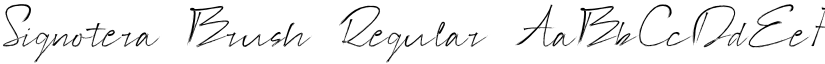 Signotera Brush Regular font
