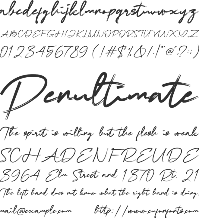 Elometha font preview