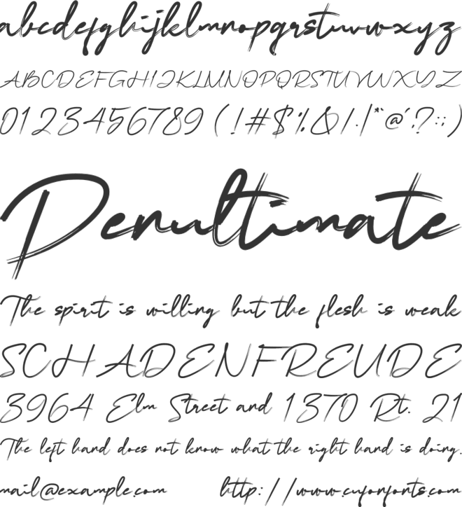 Elometha font preview