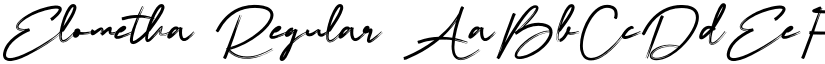Elometha Regular font