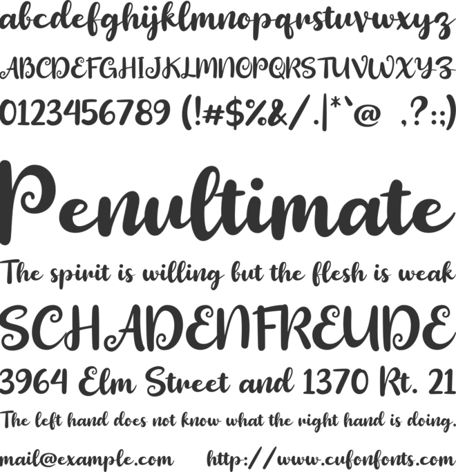 Camilla Ahoy font preview