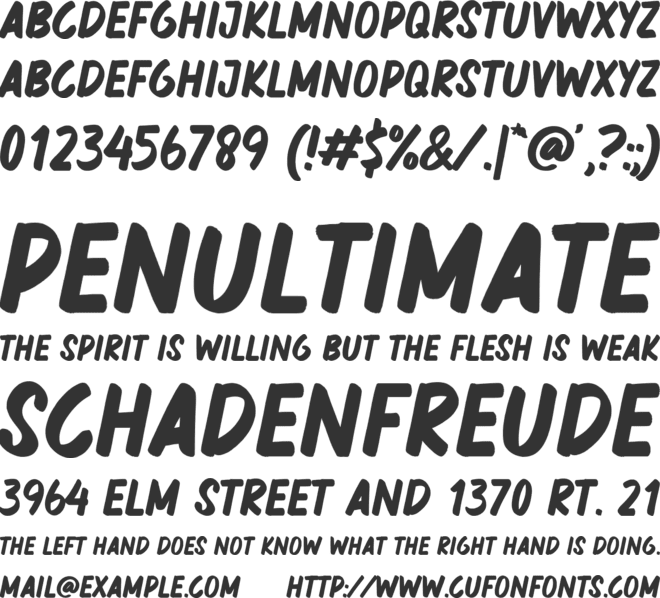 Megah Diterima font preview