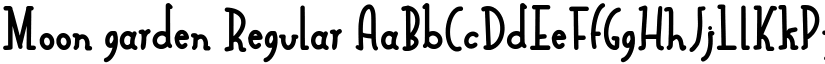 Moon garden Regular font