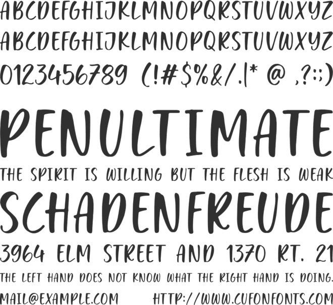 Peanut Crumble font preview