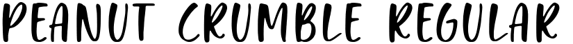 Peanut Crumble Regular font