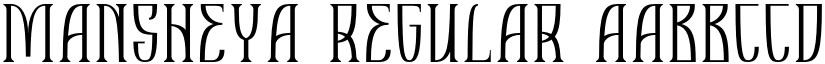 MANSHEYA Regular font